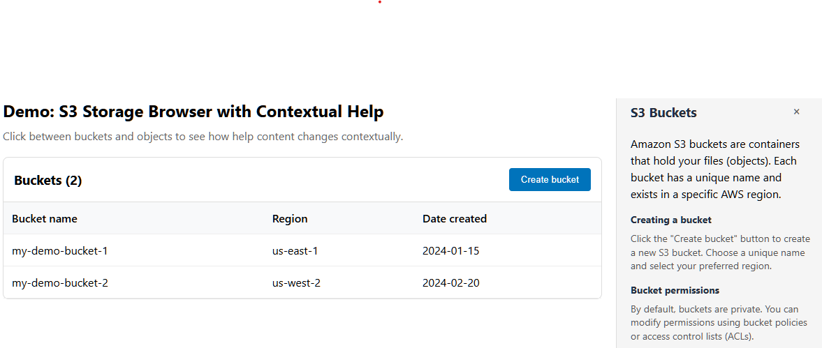Help panel component for AWS Amplify framework Hero Image